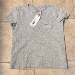 Vineyard Vines Kids Light Gray Tee with Logo